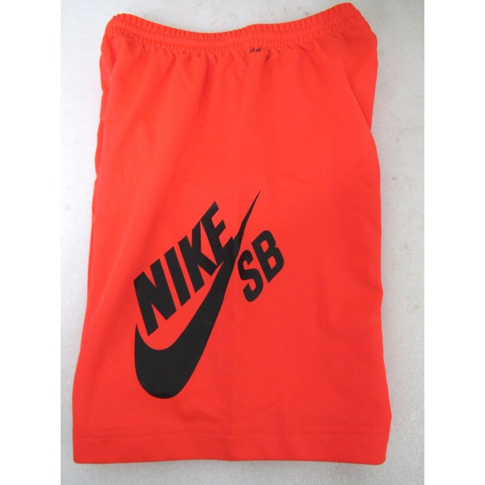 Nike SB Mesh Swoosh Youth Medium Athletic Skate Shorts Basketball Bright Orange